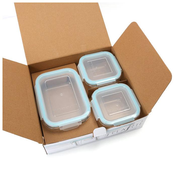 保存容器 通販保存容器 耐熱ガラス 310ml2個 630ml1個 3点セット 密閉力 電子レンジ オーブン 冷蔵 冷凍 食洗機 CLARTE クラルテ お弁当箱 保存容器 |  | 10