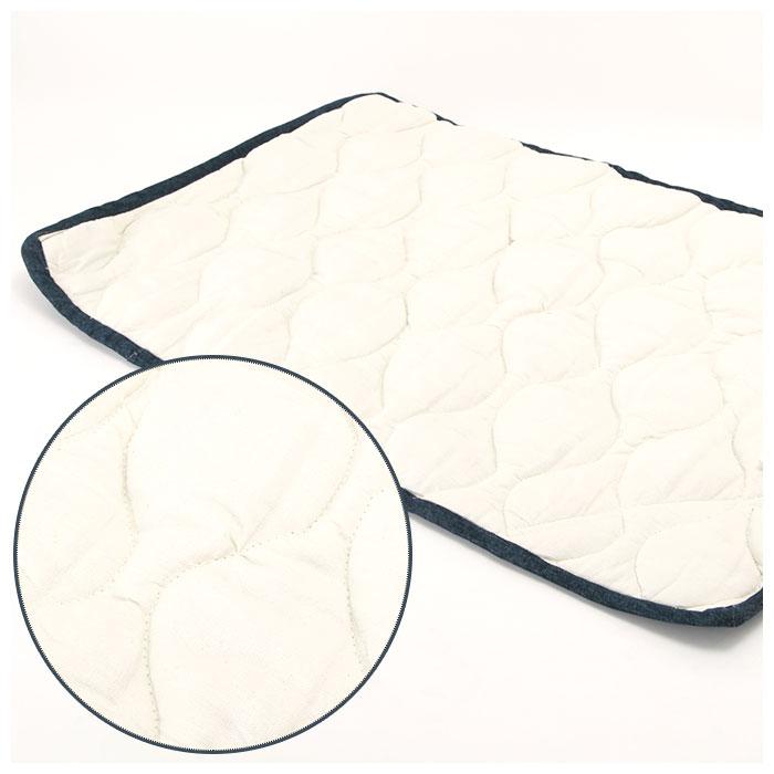 玄関マット 通販玄関マット 室内 おしゃれ 洗える 綿 100% AND PACKABLE アンドパッカブル クッションマット キルトマット コーナーマット ドアマット デニム | AND PACKABLE | 09
