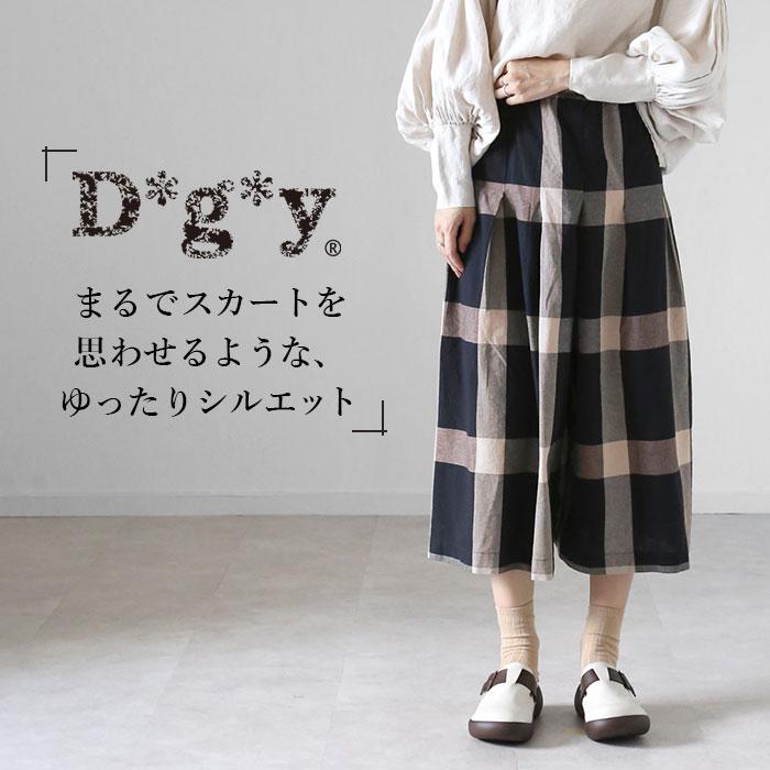 パンツ dgy パンツ D5968 ディージーワイ 通販 ガウチョ レディース 大人 綿 コットン ゆったり ウエストゴム らく 春 秋 春夏 大きいサイズ 体型カバー | D*g*y | 05