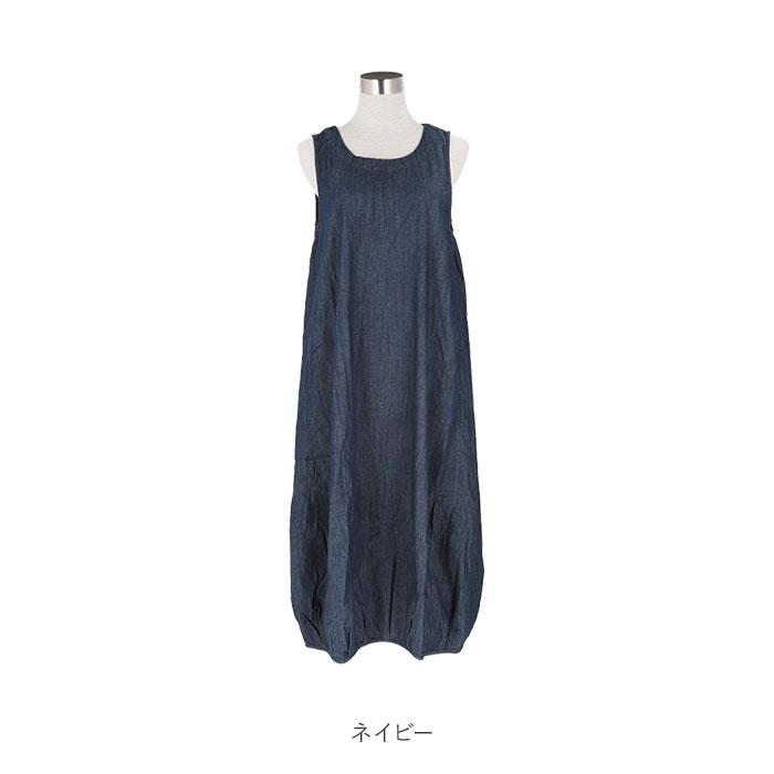 dgy ワンピース D7867 ディージーワイ 通販 レディース おしゃれ かわいい 春 夏 秋 綿100% コットン ゆったり 大人 シンプル ノースリーブ ロング デニム | D*g*y | 11