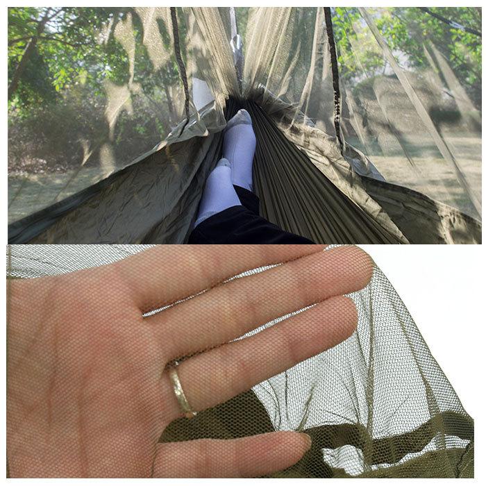 ハンモック 通販ハンモック 吊り 屋外 5点セット 蚊帳付き キャンプ ソロキャンプ 折り畳み コンパクト 虫よけ 蚊帳 かや メッシュ 2way 携帯 ハンモック | BACKYARD FAMILY | 09