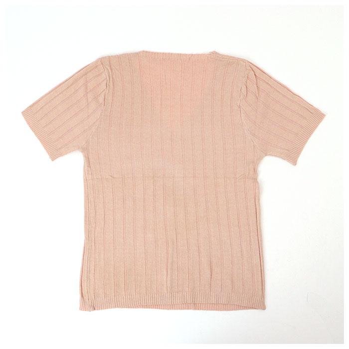 レディース 通販レディース サマーニット ニット 半袖ニット vネック tシャツ カットソー トップス 半袖 春 夏 秋 ゆったり おしゃれ 無地 きれいめ  レディース | ブランド登録なし | 12