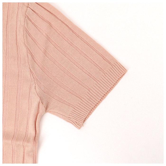 レディース 通販レディース サマーニット ニット 半袖ニット vネック tシャツ カットソー トップス 半袖 春 夏 秋 ゆったり おしゃれ 無地 きれいめ  レディース | ブランド登録なし | 14