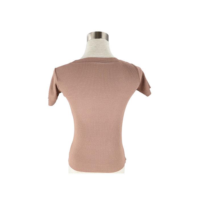 ニット 半袖 通勤 ラウンドネック 通販 Tシャツ セーター タイト スリム フィット プルオーバー 春 夏 薄手 上品 無地 シンプル きれいめ 着回し ニット | ブランド登録なし | 14