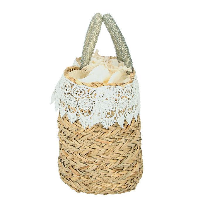 かごバッグ トート 通販 巾着 かご バッグ レディース おしゃれ かわいい シンプル シーグラス 水草 軽量 レース 夏 春夏 レース 花 フラワー かごバッグ |  | 06