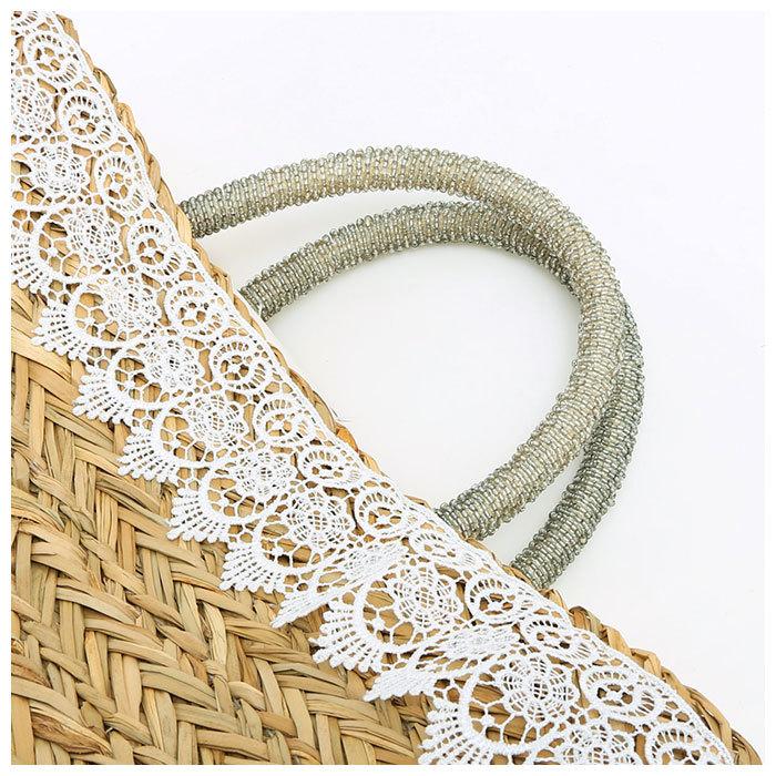 かごバッグ トート 通販 巾着 かご バッグ レディース おしゃれ かわいい シンプル シーグラス 水草 軽量 レース 夏 春夏 レース 花 フラワー かごバッグ |  | 11