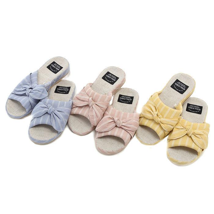 ✨♥おりぼんストライプスリッパ✨♥ リオ｜スリッパ｜ストライプ｜M・Lサイズ