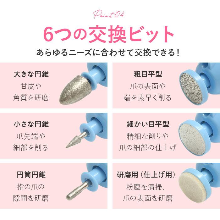 ネイルケア 電動 通販 甘皮 ネイルケアセット 足 磨き 爪切り つめきり LEDライト付 コンパクト 角質除去 爪磨き 爪やすり 多機能 角質ケア ネイルケア | BACKYARD FAMILY | 09