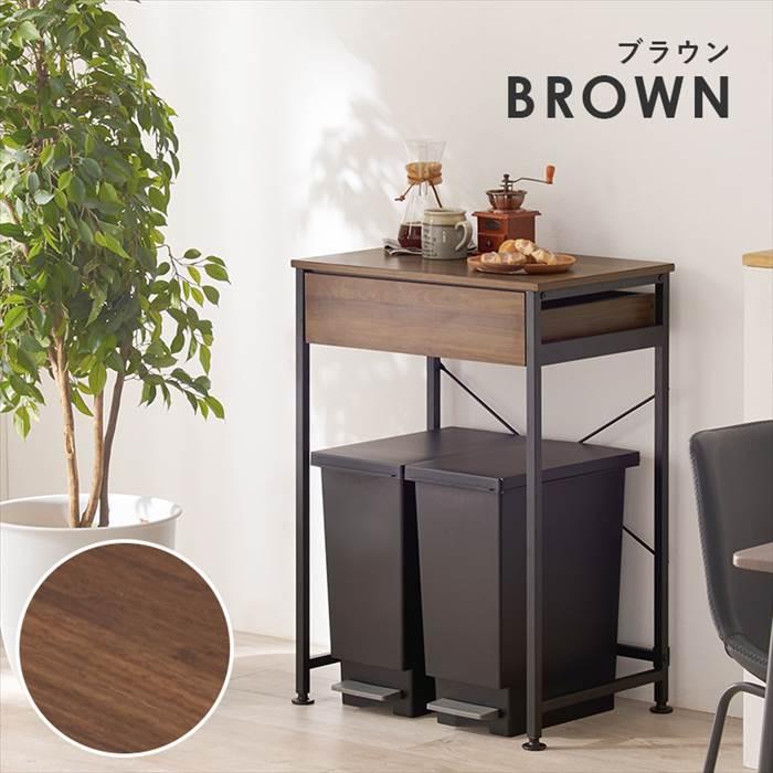 ゴミ箱上 ラック おしゃれ 通販 KR-3770 ごみ箱上ラック キッチンラック 引き出し付き 収納付き ダストボックス 2分別 作業スペース 補助テーブル ゴミ箱上 |  | 20