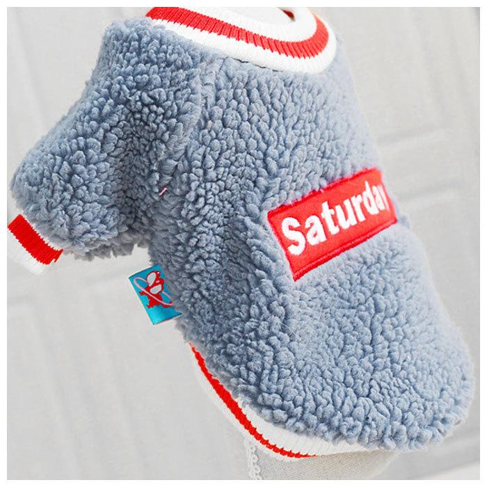 犬 冬 服 暖かい 通販 犬の服 犬服 秋冬 セーター トレーナー かわいい 可愛い ふわふわ もこもこ あったか 小型犬 超小型犬 中型犬 大型犬 ブルー グレー 犬 | ブランド登録なし | 07