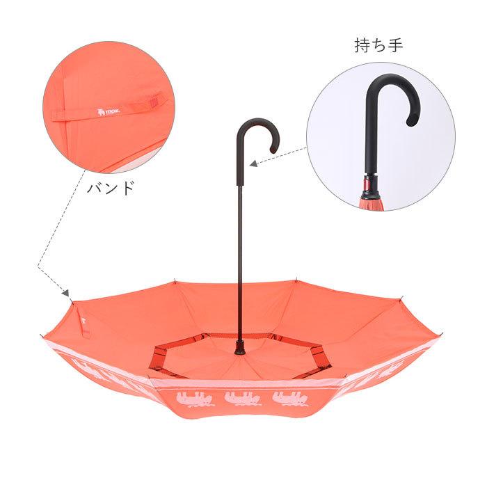 逆さ傘 通販逆さ傘 レディース moz モズ さかさ傘 逆さま傘 おしゃれ かわいい ブランド 北欧 エルク ムース UVカット 晴雨兼用 逆さに開く二重傘 Circus | moz | 04