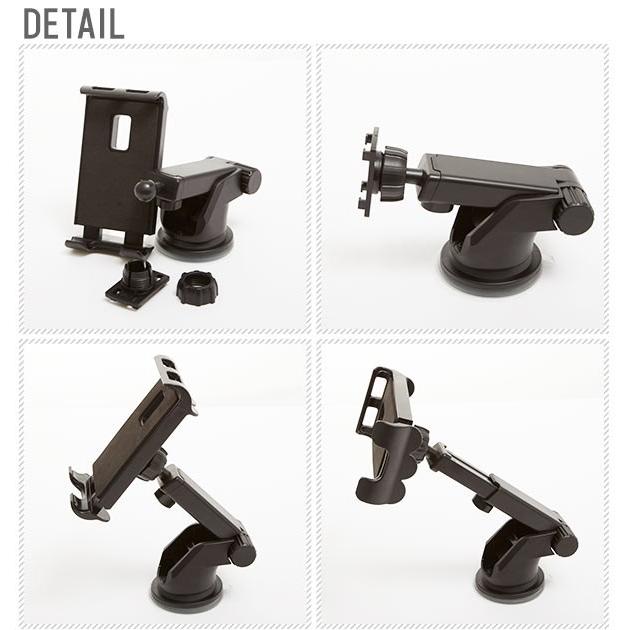 使いやすく操作が簡単な車載用ホルダースタンド。ドライブのお供にどうぞ☆ 通販 車載ホルダー スマホ ホルダー 伸縮アーム 強力 吸盤 角度 長さ 調節 |  | 01