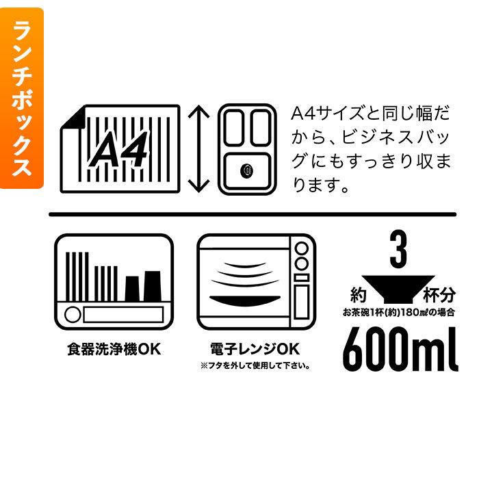 フードマン 600 セット 通販 お弁当箱 フードマンケース 2点セット 薄型弁当箱フードマン 弁当箱 ランチボックス 弁当箱入れ 弁当ケース お弁当袋｜backyard｜07