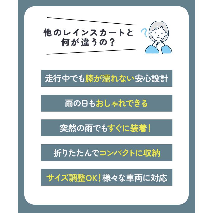 レインスカート 自転車 好評 レディース Fukuizumi フクイズミ スカート マジックテープ付き レインウェア レイングッズ 合羽 かっぱ バイク通勤 自転車通勤 |  | 06