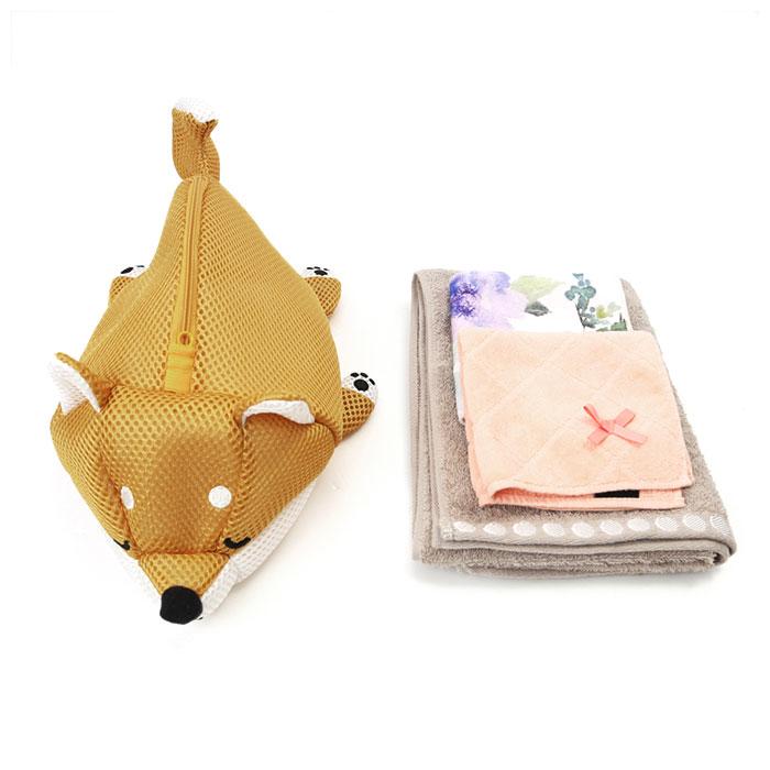 洗濯ネット かわいい 通販 ランドリーネット ねむねむ ネット 洗濯用品 ランドリー用品 ラッキー くるり コタロウ じんべえさん ザップ FINE 洗濯ネット | じんべえさん | 08