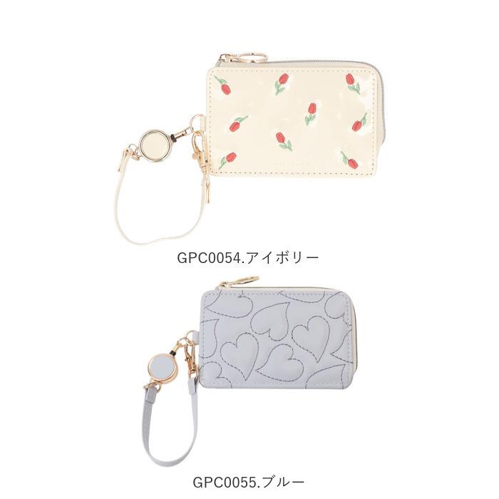 小銭入れ パスケース リール付き 通販 定期入れ パスポーチ 定期 入れ リール 付き 定期券 ケース レディース おしゃれ コインケース 可愛い 小物入れ 通勤 | Flowering | 27