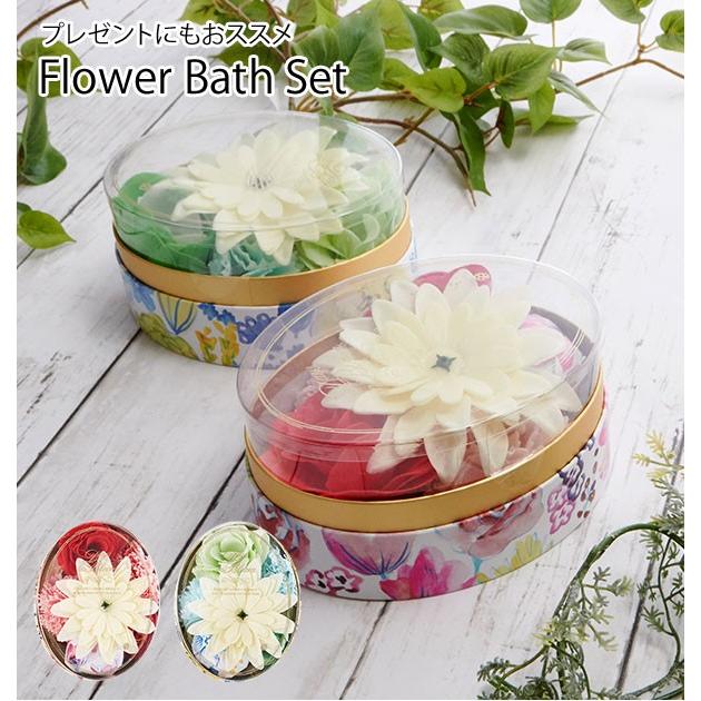 フラワーバスセット 入浴剤 プレゼント ギフト お歳暮 女性 保温 フラワーバスセット オーバル デイズインブルーム バスフラワー 贈答品 癒し 花びら | ブランド登録なし
