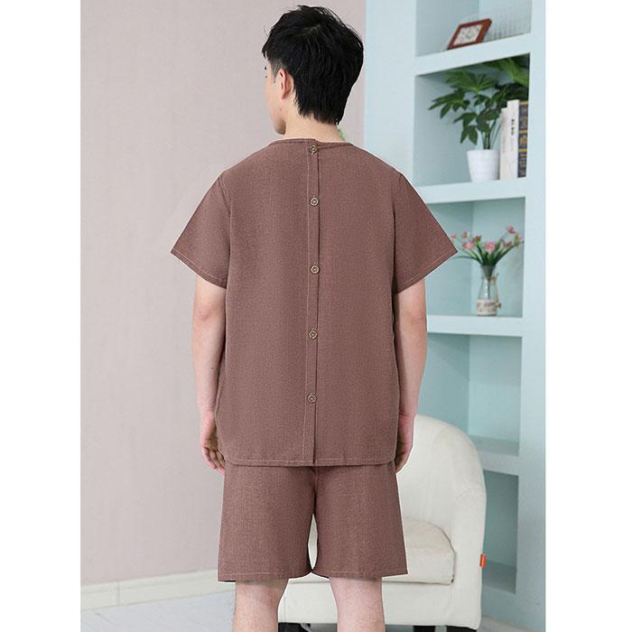 マッサージ服 上下 通販 サウナ服 患者着 ボタン サロン サウナ 服 患者服 セットアップ パジャマ 寝巻 部屋着 ルームウェア 前開き 後ろ開き 半袖 マッサージ服 |  | 11