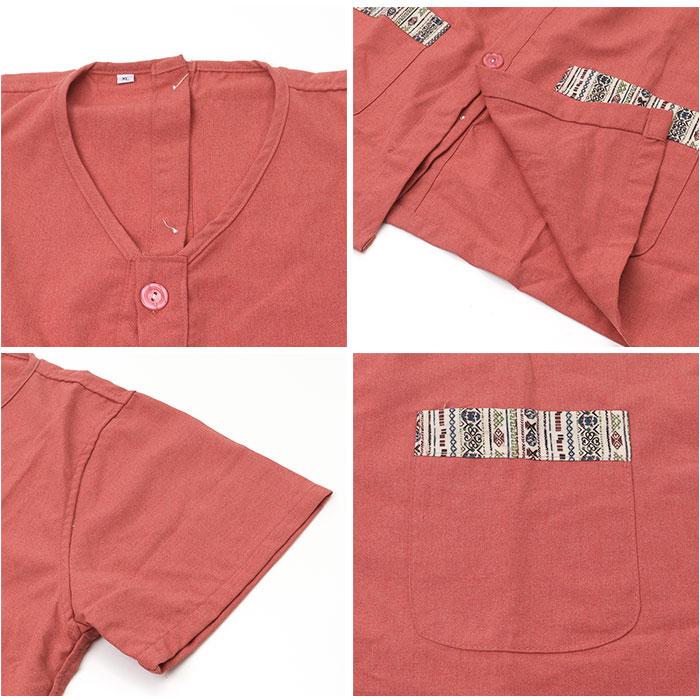 マッサージ服 上下 通販 サウナ服 患者着 ボタン サロン サウナ 服 患者服 セットアップ パジャマ 寝巻 部屋着 ルームウェア 前開き 後ろ開き 半袖 マッサージ服 |  | 12