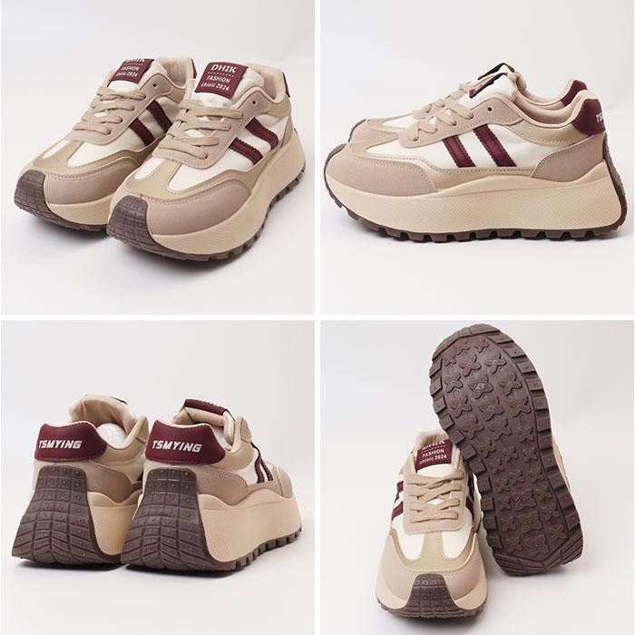 厚底スニーカー レディース 通販 スニーカー カジュアルスニーカー ダッドスニーカー ダッドシューズ 厚底シューズ 女性 歩きやすい 滑りにくい  厚底スニーカー |  | 11