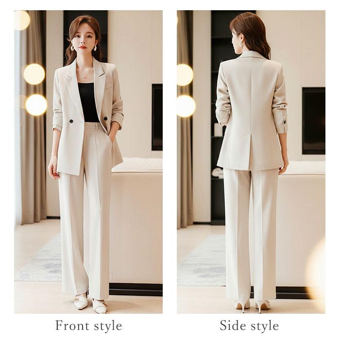 パンツスーツ レディース セットアップ 通販 スーツ レディーススーツ ジャケット パンツ 2点セット ビジネススーツ オフィス きれいめ かっこいい パンツスーツ | BACKYARD FAMILY | 18