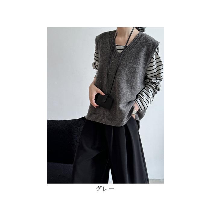 ニット ベスト Vネック レディース 通販 ニットベスト Vネックニットベスト チョッキ ジレ ウェストコート ノースリーブ 重ね着 レイヤード 秋 冬 秋冬 ニット |  | 15