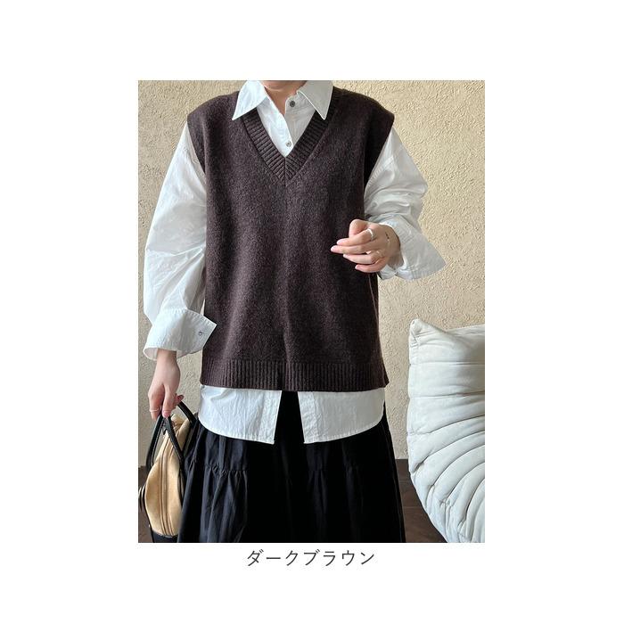 ニット ベスト Vネック レディース 通販 ニットベスト Vネックニットベスト チョッキ ジレ ウェストコート ノースリーブ 重ね着 レイヤード 秋 冬 秋冬 ニット |  | 16