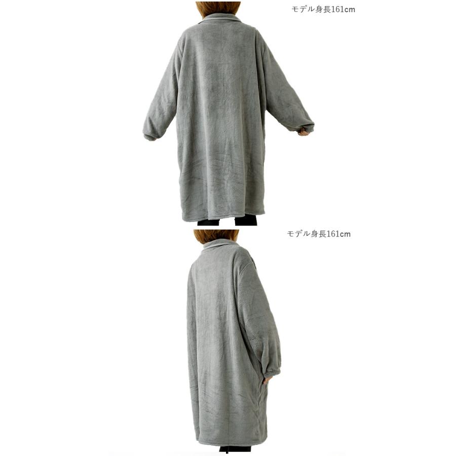 ルームウェア 通販ルームウェア もこもこ 着る毛布 ナイトガウン 着るブランケット ブランケットローブ ミディ丈 ブランケット レディース トップス メンズ | BACKYARD FAMILY | 16