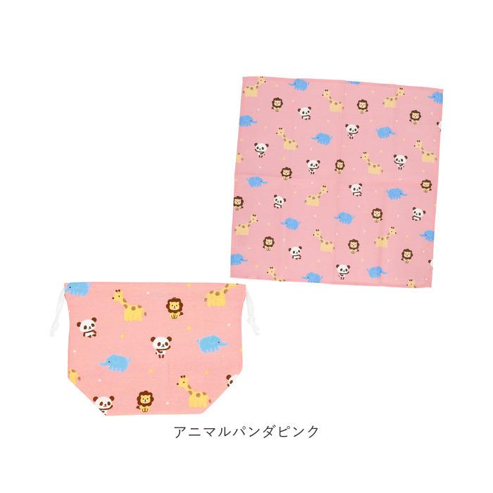 ランチクロス 通販ランチクロス 巾着 セット マチ有り ポーチ お弁当包み バンダナ ハンカチ パンダ 袋 きんちゃく 不織布バッグ アシストバッグ  ランチクロス |  | 14