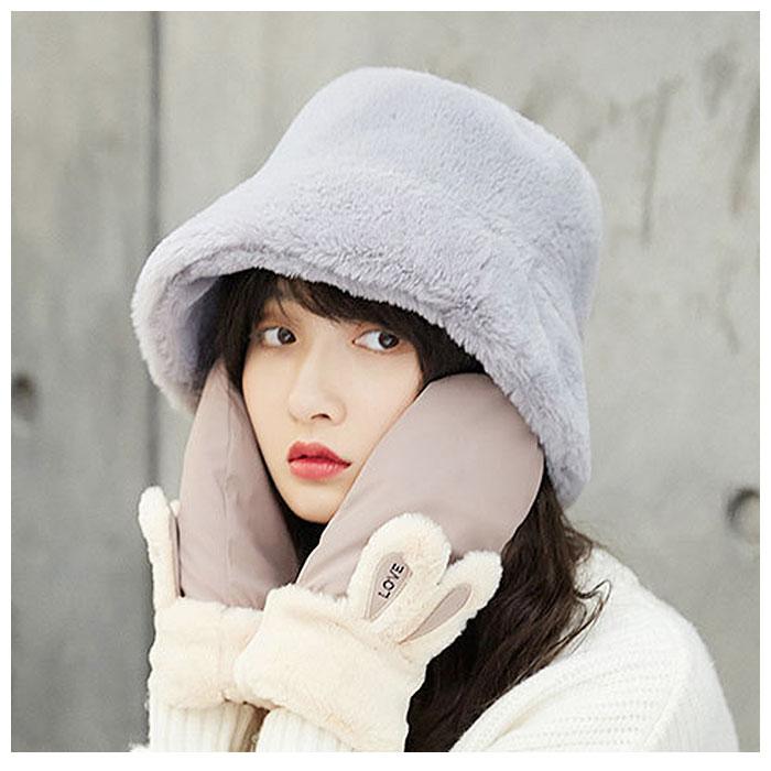 バケットハット レディース 通販 ハット 帽子 ボア ファー ふわふわ シンプル 厚手 暖かい あったか 可愛い 防寒 秋 冬 おしゃれ 韓国 バケットハット | ブランド登録なし | 12