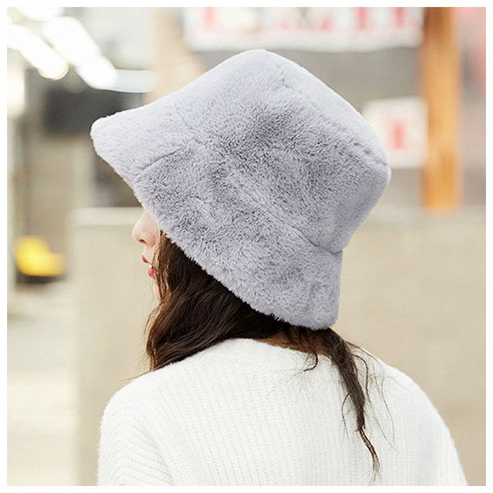 バケットハット レディース 通販 ハット 帽子 ボア ファー ふわふわ シンプル 厚手 暖かい あったか 可愛い 防寒 秋 冬 おしゃれ 韓国 バケットハット | ブランド登録なし | 13