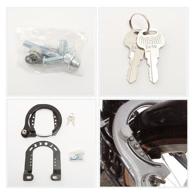 リング錠 自転車 リング錠 GORIN ゴリン 鍵 カンチ止 クロスバイク MTB ATB 大型 カンチブレーキ用 Vブレーキ用 セフティ機能 リバーシブルキー ブラケット | ブランド登録なし | 04