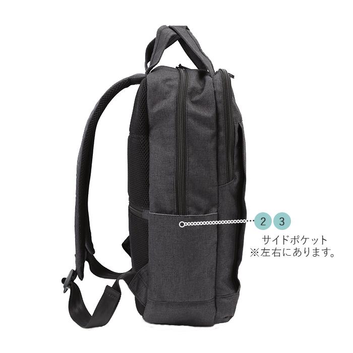 anelloリュック メンズ 通販 大容量 レディース 撥水 はっ水 10ポケット PC収納 通勤 通学 A4 ビジネス シンプル anello GRANDE PIGMENT anelloリュック | anello GRANDE | 09