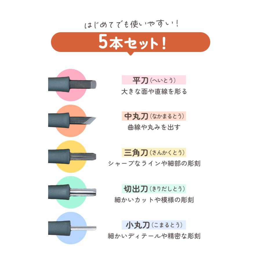 彫刻刀 セット 小学校 よしはる 通販 彫刻刀セット 義春 5本組 ケース入り 子供 小学生 中学生 男の子 女の子 右利き おしゃれ 切出刀 平刀 三角刀 丸刀  彫刻刀 |  | 07
