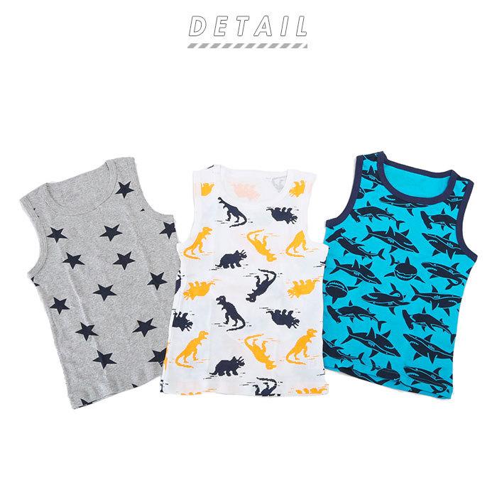 肌着 通販肌着 キッズ 男の子 ボーイズ インナー シャツ 120cm 130cm 90cm 100cm 110cm 三枚組 3枚セット 下着 ノースリーブ タンクトップ おしゃれ 肌着 | BACKYARD FAMILY | 01