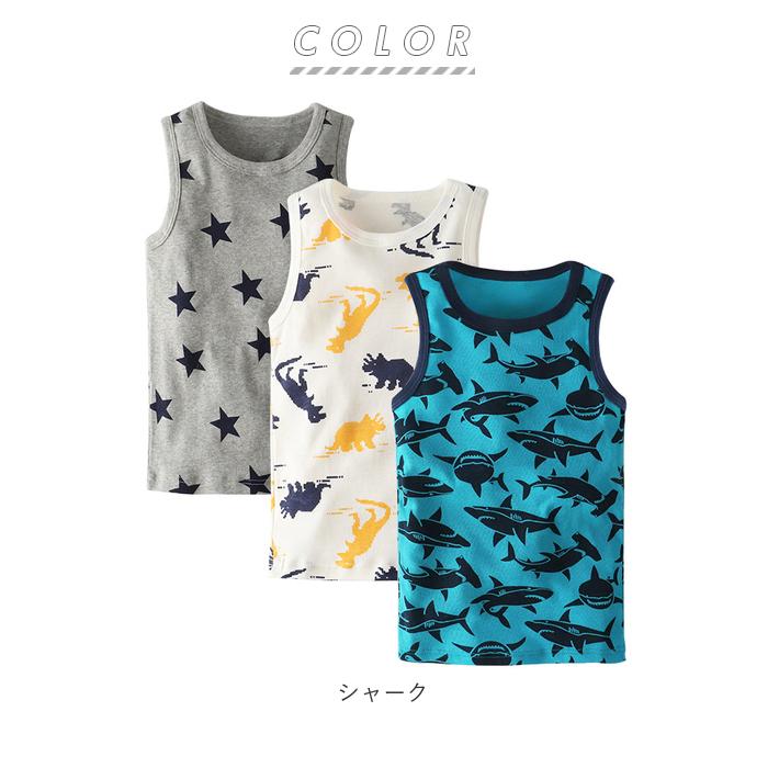 肌着 通販肌着 キッズ 男の子 ボーイズ インナー シャツ 120cm 130cm 90cm 100cm 110cm 三枚組 3枚セット 下着 ノースリーブ タンクトップ おしゃれ 肌着 | BACKYARD FAMILY | 06