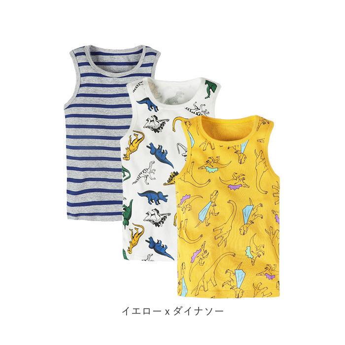 肌着 通販肌着 キッズ 男の子 ボーイズ インナー シャツ 120cm 130cm 90cm 100cm 110cm 三枚組 3枚セット 下着 ノースリーブ タンクトップ おしゃれ 肌着 | BACKYARD FAMILY | 07