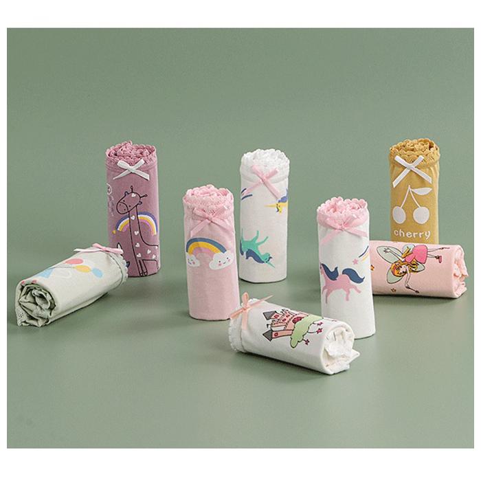 キッズ 通販キッズ パンツ 下着 女の子 4枚組 4枚 4つ ショーツ ブリーフ 肌着 インナーパンツ 子供 子ども こども ガールズ 通気性 柔らかい 吸汗性 キッズ | キッズ | 02