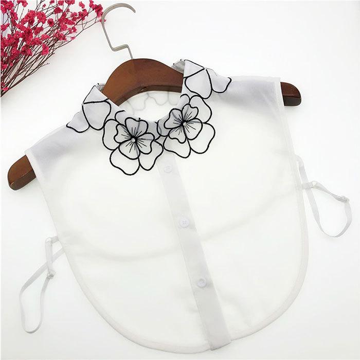 つけ襟 レース 通販 付け襟 つけえり 重ね着風 襟 えり フェイクカラー 花柄 ホワイト 白 ブラック 黒 レイヤード 春 秋 冬 かわいい 大人 可愛い つけ襟 | 