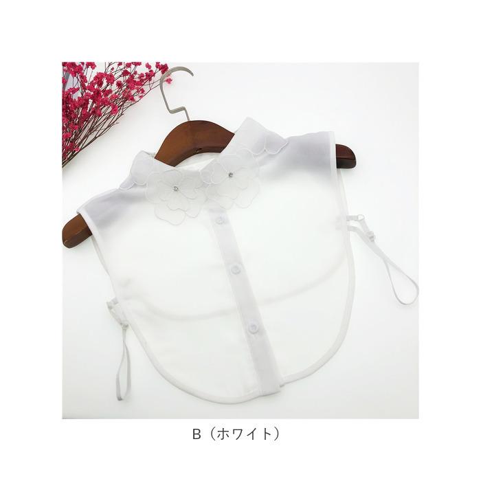 つけ襟 レース 通販 付け襟 つけえり 重ね着風 襟 えり フェイクカラー 花柄 ホワイト 白 ブラック 黒 レイヤード 春 秋 冬 かわいい 大人 可愛い つけ襟 |  | 07