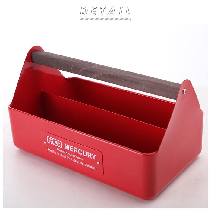 マーキュリー 工具箱 通販 雑貨 ツールボックス おしゃれ スチール 工具入れ MERCURY ハンディツールボックス ハンドル付き スパイスボックス キャンプ |  | 05