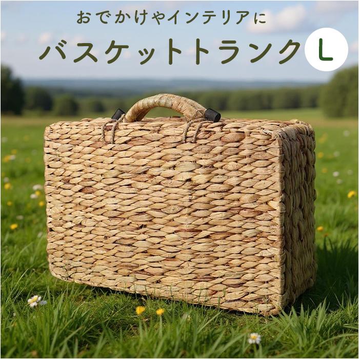 バスケット ピクニック 通販 Ｌサイズ ウォーターヒヤシンスバスケット カゴバスケット ピクニックバスケット トランク カゴバッグ かご 籠 撮影小物 | BACKYARD FAMILY