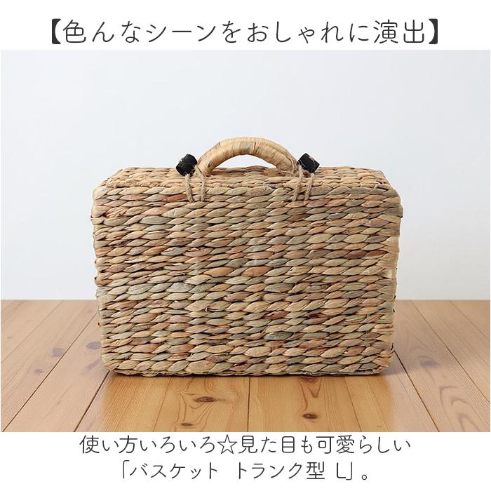 バスケット ピクニック 通販 Ｌサイズ ウォーターヒヤシンスバスケット カゴバスケット ピクニックバスケット トランク カゴバッグ かご 籠 撮影小物 | BACKYARD FAMILY | 02