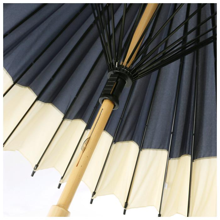 雨傘 通販雨傘 レディース 長傘 メンズ おしゃれ 和傘 24本骨 60cm 蛇の目風 モダン 配色 バイカラー 切り替え カジュアル シンプル santos サントス 雨傘 |  | 14