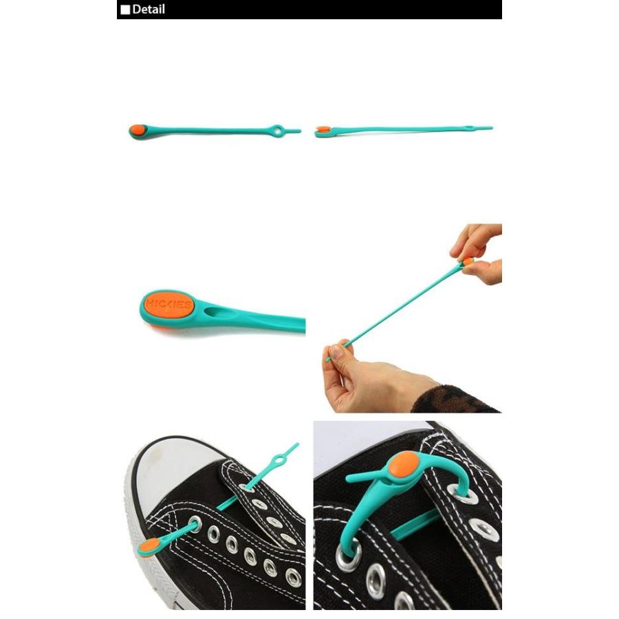 ヒッキーズ ホワイト 白 HICKIES 靴ひも ラバー おしゃれ ほどけない かんたん シューレース 結ばない くつひも ゴム | ブランド登録なし | 19