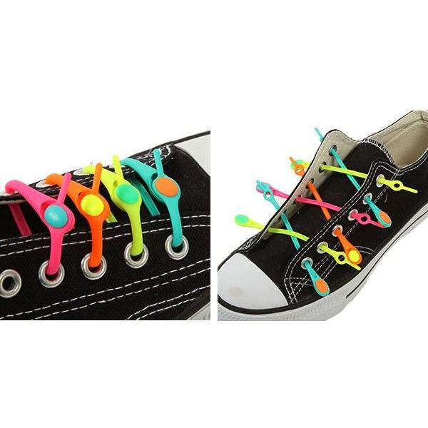 ヒッキーズ ホワイト 白 HICKIES 靴ひも ラバー おしゃれ ほどけない かんたん シューレース 結ばない くつひも ゴム | ブランド登録なし | 20