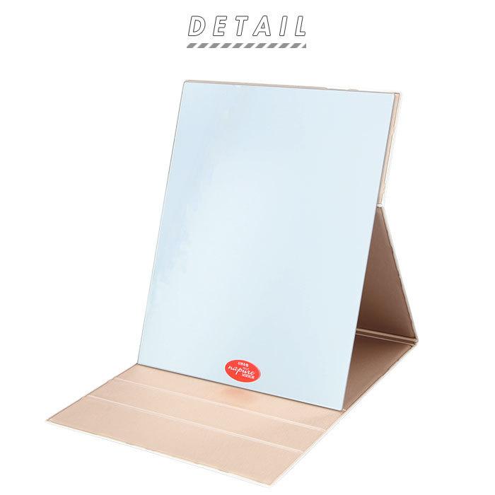 ナピュアミラー 通販 卓上ミラー スタンドミラー ミラー 卓上 折立鏡 コンパクトミラー 折立ミラー 鏡 かがみ 卓上鏡 プロ仕様 メイク 角度調整  ナピュアミラー |  | 03