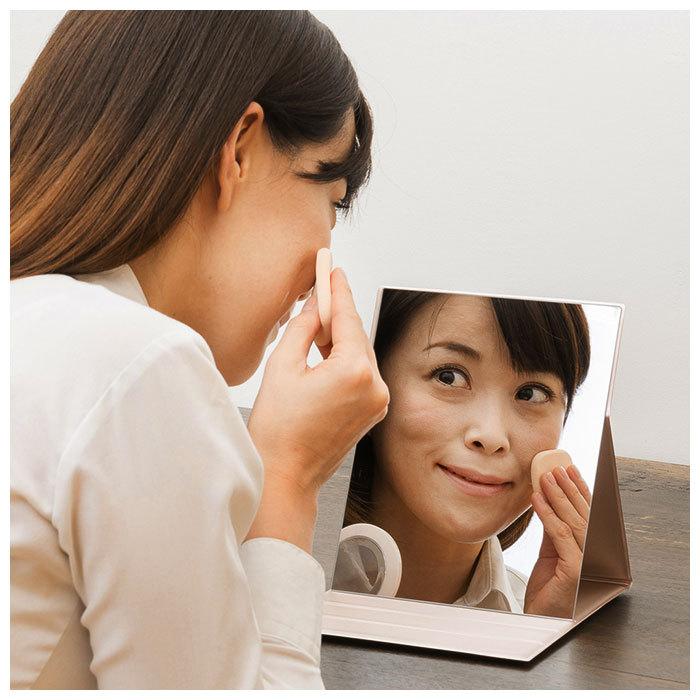 ナピュアミラー 通販 卓上ミラー スタンドミラー ミラー 卓上 折立鏡 コンパクトミラー 折立ミラー 鏡 かがみ 卓上鏡 プロ仕様 メイク 角度調整  ナピュアミラー |  | 08