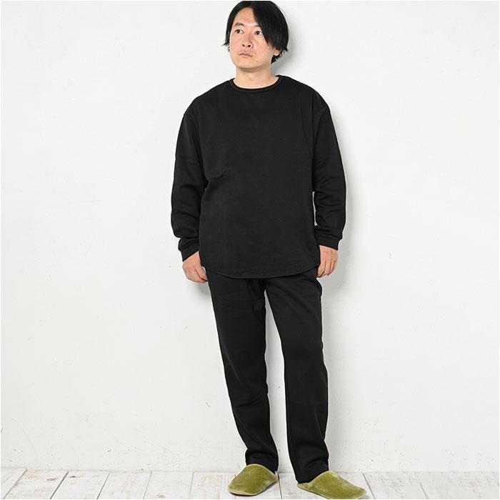 ルームウェア メンズ 長袖 薄手 通販 セットアップ パンツ 裏起毛 上下セット パジャマ 部屋着 スウェット 上下 トップス ボトムス セット ルームウェア | ふわさら