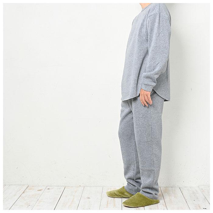ルームウェア メンズ 長袖 薄手 通販 セットアップ パンツ 裏起毛 上下セット パジャマ 部屋着 スウェット 上下 トップス ボトムス セット ルームウェア | ふわさら | 08